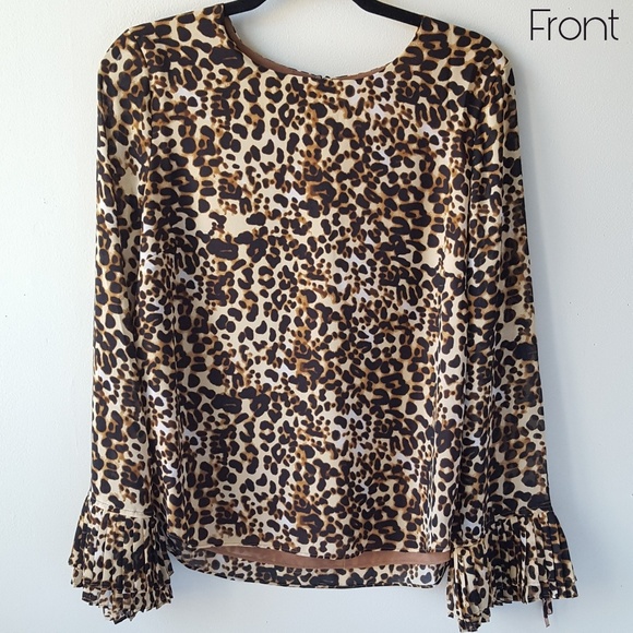 Rose & Olive Cheetah Blouse - Picture 2 of 5